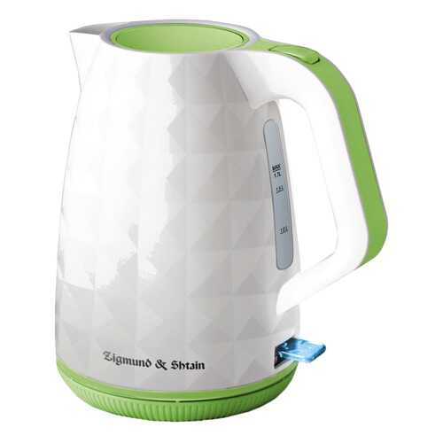 Чайник электрический Zigmund & Shtain KE-619 White/Green в Техносила
