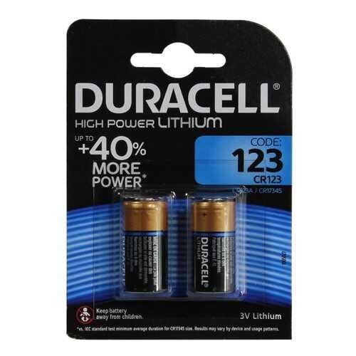 Батарейка Duracell CR123A-2 3V 2 шт в Техносила