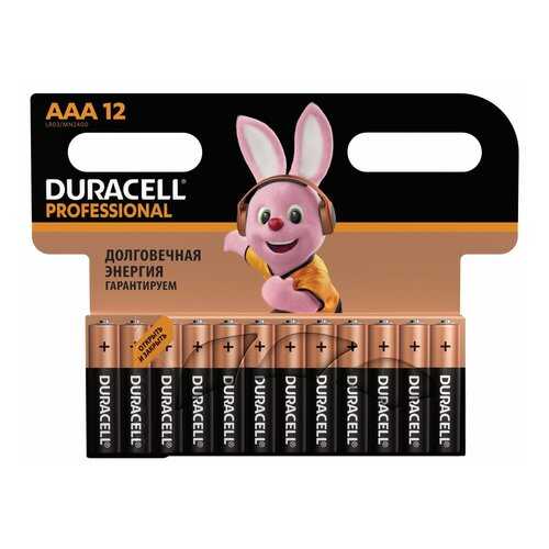 Батарейка Duracell P AАА LR03 12 шт в Техносила