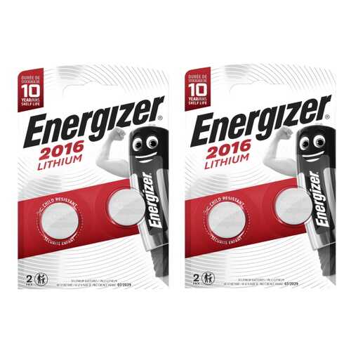 Батарейка Energizer Lithium CR 2016 2шт (2 упаковки) в Техносила