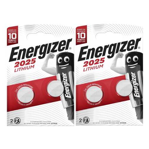 Батарейка Energizer Lithium CR 2025 2шт (2 упаковки) в Техносила