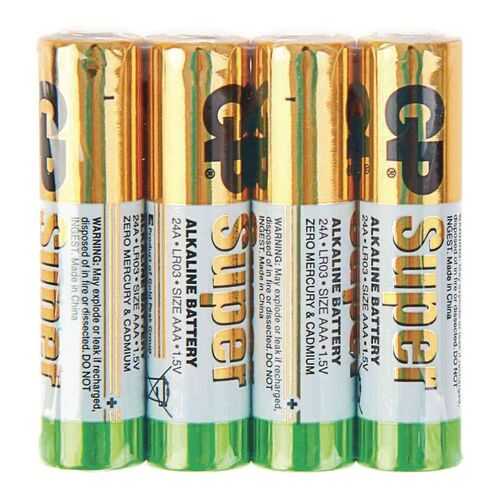 Батарейка GP Super alkaline AAA LR03-4P 24ARS-2SB4 4 шт в Техносила