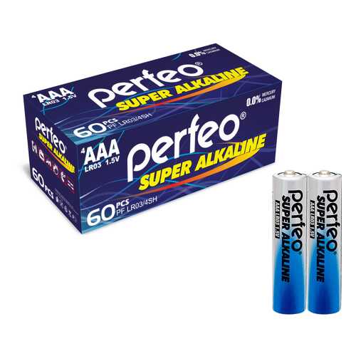 Батарейка Perfeo LR03/2SH Super Alkaline 60 шт в Техносила