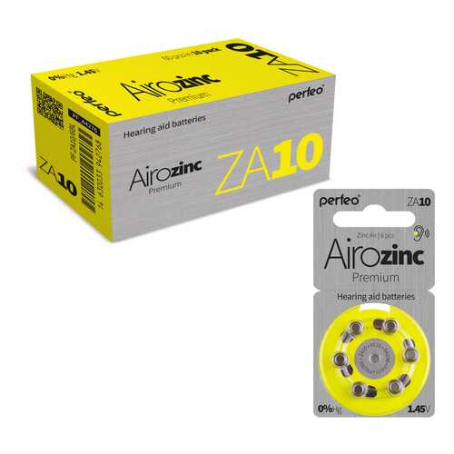 Батарейка Perfeo ZA10/6BL Airozinc Premium 60 шт в Техносила