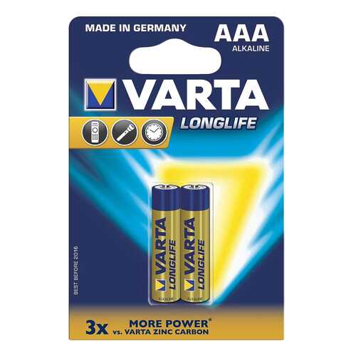 Батарейка Varta Longlife LR03-2BL 2 шт в Техносила