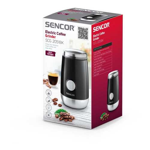 Кофемолка Sencor SCG 2051BK в Техносила