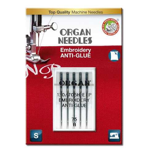 Иглы Organ вышивальные Anti-Glue 5/75 Blister в Техносила