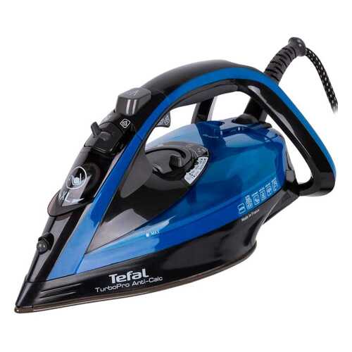 Утюг Tefal TurboPro Anti-Calc FV5648 Blue/Black в Техносила