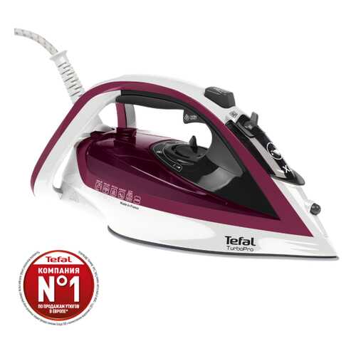 Утюг Tefal TurboPro FV5605E0 White/Red в Техносила