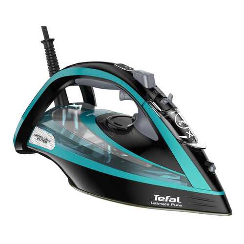 Утюг Tefal Ultimate Pure FV9837E0 Black/Cyan в Техносила