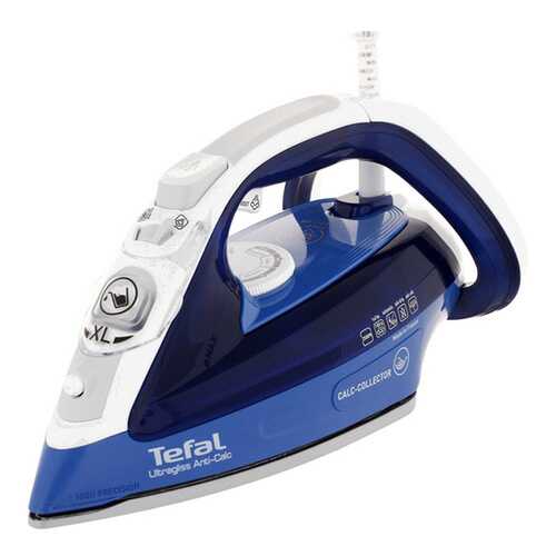 Утюг Tefal Ultragliss Anti-calc FV4964E0 White/Blue в Техносила