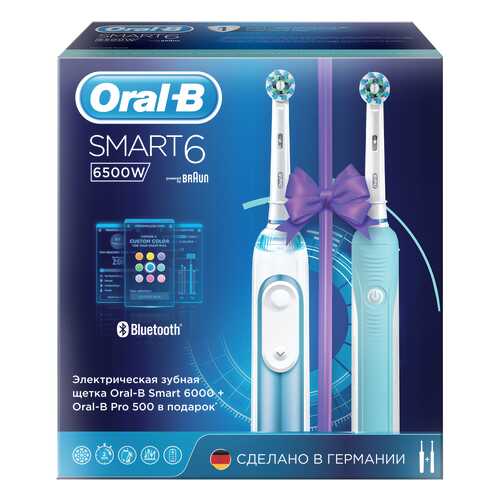 Электрическая зубная щетка Braun Oral-B 6500 W (D700.525.5XP) в Техносила