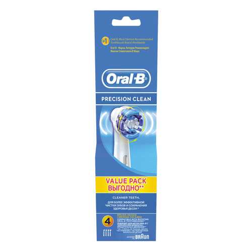 Насадка для зубной щетки Braun Oral-B EB-20 Precision Clean 4 шт в Техносила