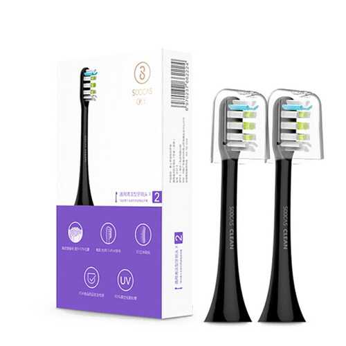 Насадка для зубной щетки Soocas Electric Sonic Toothbrush X1 / X3 Black 2 шт в Техносила