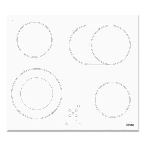 Встраиваемая варочная панель электрическая Korting HK 62051 BW White в Техносила